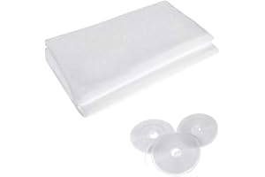 AUFIKR 2-pak moskitiera na owady do okien z 3 rolkami samoprzylepnymi taśmami, moskitiera przeciw owadom siatka ochronna na komary, 2,0 m x 1,5 m, biała