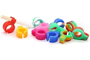 PEIYEE Shuny 10 pcs Cigarette Titulaire Anneau, Silicone Mains Libres Doigt Doigt Fumer Bague, Gaming fumeurs Bague | Hands Free Smoking |, Gaming Gadget Contrôleur Gamer