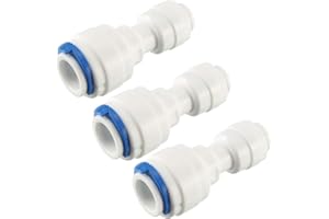 UXCELL sourcing map 3/8" A 1/4" Tubo Una Pulsación Láctea En 3Pcs Adaptador Rápido Dispensador De Agua