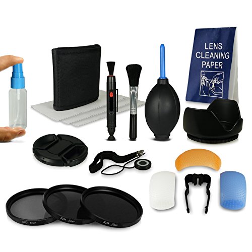 67mm 11in1 Kit d accessoires pour appareil photo num  rique Canon EOS 40D   5D Mark III   60D   6D   7D   EOS 1D X - Nikon D5100   D5300   D7000   D7100   D90 - Olympus E-30   kit de nettoyage