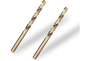 Meccion HSS-Co 2pcs 8.5mm Brocas Helicoidales para Metal, Acero Inoxidable, Madera, Plástico y Hierro