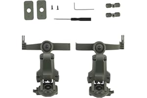 AOTUMUT Adaptateur de rail ARC pour casque tactique, support d'écouteurs à rotation multiangulaire pour les casques COMTAC 3, OPS Core ARC et Team Wendy, rail M-LOK