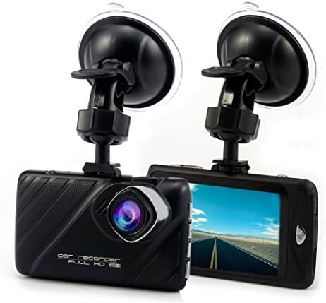 Dash Cam Car Camera 1080P Full HD Video Recorder Blackbox Dashboard Night Vision 3 inch LCD Screen 170° Wide Angle G-Sensor Loop Recording Parking Monitoring