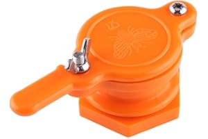 YANMIS Vanne de miel, 12 × 5,6 × 4,5 cm en plastique abeille à miel outil de mise en bouteilles extracteur de robinet en plastique vanne apiculteur équipement pour la nourriture et le miel(Orange)
