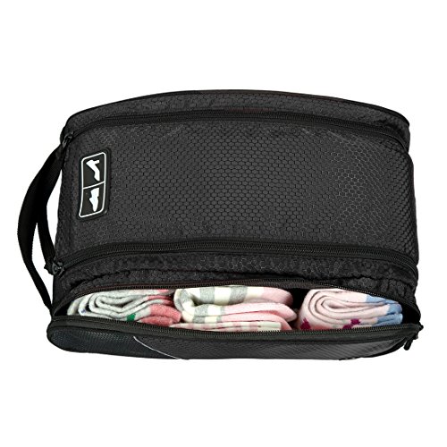BAGSMART Polyester-Schuhbeutel Reiseschuhtasche mit Reißverschluss (32 x 14 x 23cm) - 3
