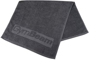 GymBeam Asciugamani Palestra 50x90 cm, Asciugamano Palestra, 100% Cotone, Antibatterico, Antistatico, Assorbente, Asciugatura Rapida, Morbido e Duraturo, (Grigio)
