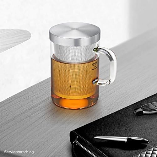 Tea Glass and Tea Strainer/Infuser Tea Pot Set with Lid (500ml) – Infuser – samaDOYO® gold
