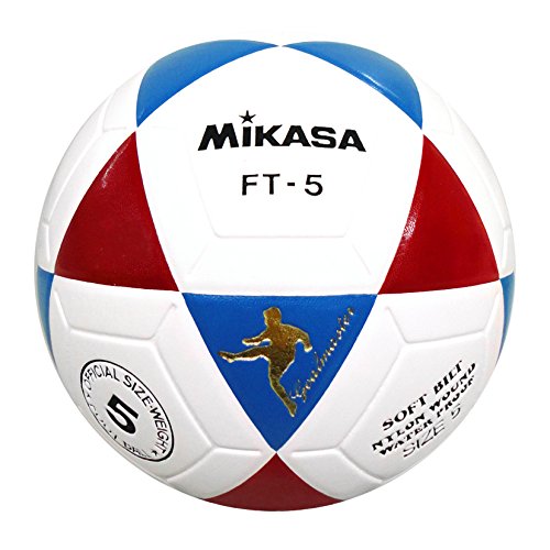 Mikasa FT5, balón Footvolley Unisex Adulto, Unisex Adulto, Ft5, Bianco/Azzurro/Rosso
