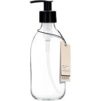 Distributeur De Savon En Verre 414ml Plomkeest - Pompe Acier Inoxydable, Sans BPA, Pour Salle De Bain Et Cuisine