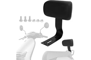 AGATIGE 19x10.2cm Electric Bikes Backrest, Bike Convenient Back Rest Pad with Metal Support Universal PU Electric Bicycle Rear Passenger Backrest for E-Bikes Standard Rear Rack Pad Replacement