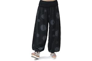 Glamexx24 Pantalons décontractés XXL Sarouel légers pour Femmes Pantalons décontractés Pantalons d'été avec Beaucoup de Motifs