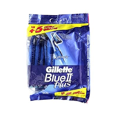 Gillette Blue II Plus Rasoirs Jetables – Lot de 20
