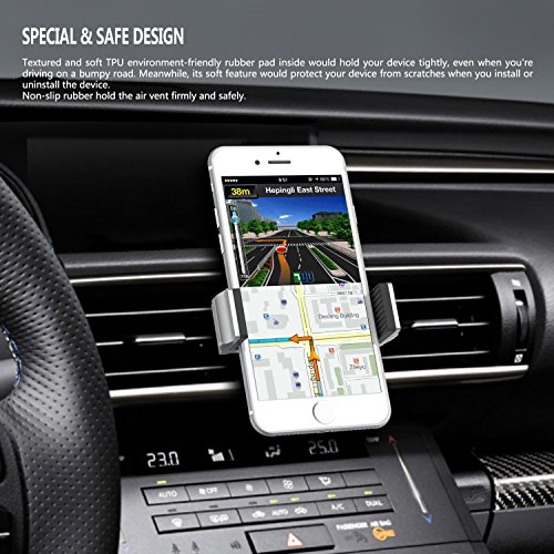 Wihoo Supporto da Auto Universale Stand Auto Holder Porta Supporto Ventosa per iPhone, iPod, Samsung, LG, Nexus, HTC, Motorola, Sony e altri Smartphone ,GPS ( Nero)