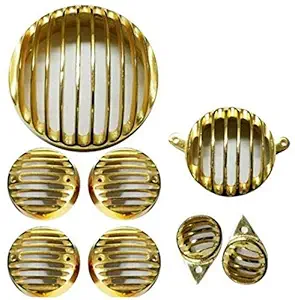 Gate 7 Enfield Works 1456 Bike Headlight Grill (Gold)