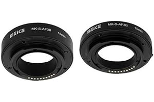 Meike MK-S-AF3B Kunststoff Autofokus Makro Verlängerungsrohr Adapterring 10mm 16mm für Sony E-Mount FE-Mount Spiegelfreie Kamera A7 A7M2 NEX3 MEX5 NEX6 NEX7 A5000 A6000 A6300 A6500 A9