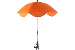 Quzente Kinderwagen Sonnenschirm, Tragbarer UV Schutz Kinder Sonnenschirm, Verstellbarer Baby Regenschirm Kinderwagen Sonnenschirm Mit Clip Für Fahrrad Rollstuhl Strandkorb