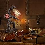 KAGU CULTURE Retro-Stil Industrielle Roboter Rost Tischlampe Nachtlicht für Arbeitszimmer Bar Cafeteria - 4