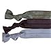 Price comparison product image Twistband Solid Chelsea Hair Tie Set, Steel/ Coco/ Army Green - Pack of 3