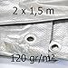 Produktbild Abdeckplane rechteckig 120gr/m² 2 x 1,5 m 57227-1
