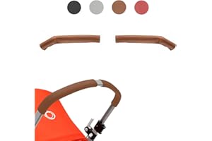 BABYDOME Handlebar cover compatible with Bugaboo CAMELEON 3 and 3 PLUS. Handmade in Spain. Premium leatherette. Resistant to sun, stains, wear and discoloration. Colour: brown.