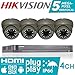 Price comparison product image HIKVISION 5MP CCTV SYSTEM 4CH 4 CHANNEL HDMI DVR H.265+ 1TB 2TB 3TB 4TB 6TB FULL HD 4K 4X VARIFOCAL VF 2.8MM - 12MM GREY CAMERAS OUTDOOR VANDAL PROOF NIGHT VISION 30M IR SMD LED CAMERA PRO KIT HOME OFFICE INDOOR OUTDOOR P2P REMOTE VIEW APP UK SPEC DS-7204HUHI-K1 (2TB (2000GB))