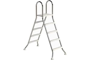 Ideal Eichenwald Poolleiter Hochbeckenleiter Schwimmbadleiter Edelstahlleiter Leiter 1,2/1,2m