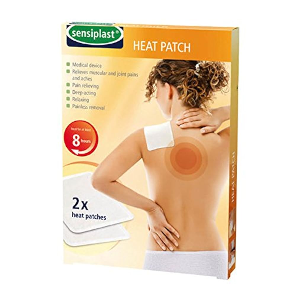 Sensiplast Wärme Patch – Pack von 2 – sorgt für mindestens 8 Stunden Wärme zu lindern muskuläre und gemeinsame Beschwerden. Tief Handeln, entspannend und schmerzlos.