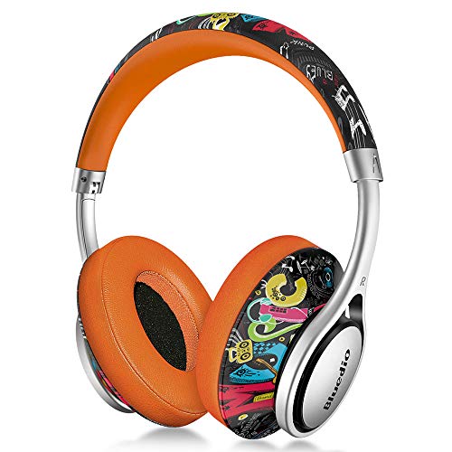 Preisvergleich Produktbild Tlgf Drahtlose Kopfhörer, Aktives Rauschen, Das Bluetooth-Kopfhörer Mit Mikrofon-Tiefbass Über Dem Ohr Abhebt, Komfortabel,Graffiti