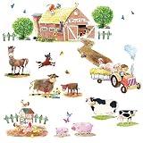 Decowall DW-1407 Pony Club & Bauernhof Tiere Wandsticker Wandaufkleber Wandtattoo Kinderzimmer - 5