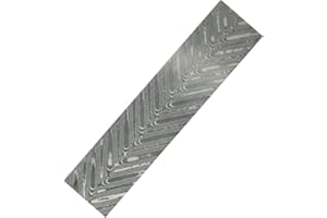 Aibote VG10 Barra in Acciaio inox Damasco Fatta a Mano per Coltello Lama Vuota Creazione di Gioielli Posate per Altri Scopi Di Fabbricazione (Piuma,220x30x3mm)