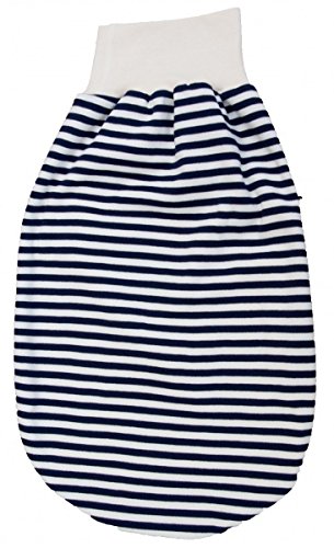 Popolini iobio Strampelsack Sommer Ringel-Marine Interlock