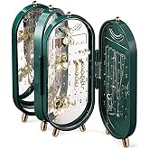 Coverzone Katlanabilir Takı D&uuml;zenleme Kutusu, Screen Folding Jewelry Box, 4 Panelli Takı D&uuml;zenleyici, Aynalı Tasarım, 153 K&uuml;p
