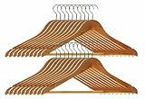 Premier Housewares Wooden Clothes Hangers - Pack of 20 (Kitchen &amp; Home)