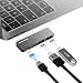 Produktbild OneOdio USB C Adapter, USB C Hub Thunderbolt 3 Type C Hub, FREEGENE USB Anschluss, USB-C-Ladeanschluss USB 3.0 & USB 2.0 Datenhub, für 2016/2017 Macbook Pro 13” 15"(Type C Hub 3in 1)