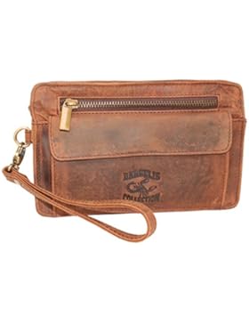 Arm-Gelenktasche Handgelenktasche Herrentasche Büffelleder Dargelis Collktion Skopion Brown Robust