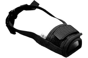 CRLLDPM Cesto Museruola per Cane Morbido Museruola per cani in rete traspirante Museruola Cane con Regolabile Cinturino Impedisce di Masticare, Rosicchiare e abbaio (S)