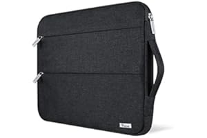 Voova Laptop Case Sleeve 15.6 16 Inch with Handle, Waterproof Slim Computer Cover Bag Compatible with MacBook Pro M3/M4 16, 15.6” HP Acer Lenovo ThinkPad IdeaPad Asus Laptop, Men Women, Black