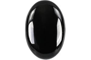 GEMMYDREAM 2.4'' Obsidian Healing Crystals Palm Stone Worry Stone, Natural Polished Stone for Massage, Reiki, Stress Relief, and Balancing Meditation Accessories