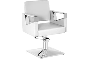 ‎PHYSA WELLNESS & LIFESTYLE Physa Bristol White Friseurstuhl höhenverstellbar Friseursessel Drehstuhl (weiß, Stahl, Kunstleder, 360°-drehbar)