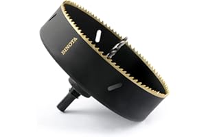 BINOTA Sierra Perforadora Bimetálica M42 162 mm, para Metal, Madera, Madera Contrachapada, PVC, Yablero de Fibra, Panel de Yeso