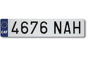 CUSTOM VINYL Pegatina Cat matricula Catalunya