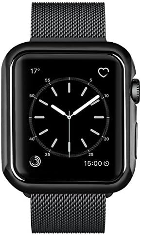 MCD Case Band for SmartWatch 42mm with Unique Magnet Lock, MCD Milanese Loop Stainless Steel Bracelet Strap Band for iWatch 42mm All Models(Series 1, Series 2, Series 3 &amp; Sports) (Black).