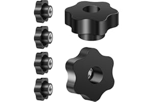 BOUMVID 6 Pezzi M12 50mm Universale Manopole Maniglia Stella Testa Serraggio Dado Dadi Manopola, Manopola di Serraggio con Filettatura Impugnatura Ferro Zincato Zigrinata per Macchine Utensili