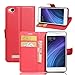 Produktbild Xiaomi Redmi 4A Handyhülle Book Case Xiaomi Redmi 4A Hülle Klapphülle Tasche im Retro Wallet Design mit Praktischer Aufstellfunktion - Etui Rot