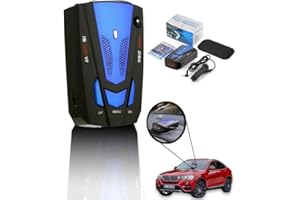 KF-PREMIUM KF Premium Car Radar 16 Band V7 GPS Speed Safe Detector - Stay Informed on the Road w Advanced 360° Laser Detection Voice Alerts and GPS Accuracy Comprehensive Road Safety Awareness (Blue)