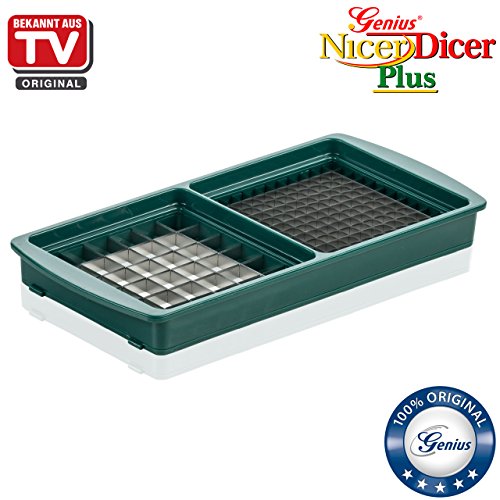 Genius Nicer Dicer Plus | Smaragd-Grün | 18 Teile | Alles-Schneider | Reiben | Hobeln | Würfeln | Schneid-Gerät | TV-NEU - 2