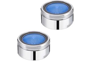 ELEGANTTIN 2 Pcs Water Saver Spout Filter Aerator Mesh Head Faucet Replacement Parts Insert Nozzle for Kitchen Bathroom 24mm
