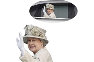 LUDAO Queen - Adesivo per finestra di auto con regina Elisabetta, divertente adesivo per finestrino dell'auto, per auto, per auto, souvenir del giubileo in platino