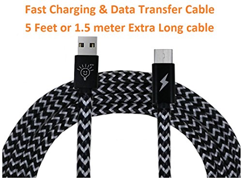 Glow in the dark (Radium) Micro USB Cable with Fast Charging and High Speed Data Transfer Support Tangle Free - 5 feet long wire By Parallel Universe- Black RS.249 (75.00% Off) - Amazon