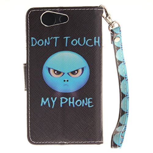 Nancen Sony Xperia Z3 Compact / Z3 mini (4,6 Zoll) Handytasche / Handyhülle. Flip Etui Wallet Case in Bookstyle – Premium PU Lederhülle Hülle Cover Mit Lanyard / Strap, Standfunktion, Kreditkarte und Brieftasche - 3